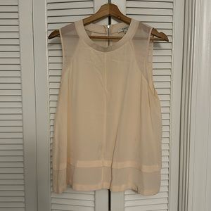 Madewell silk zip tank top - L
